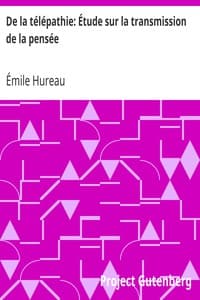 De la télépathie: Étude sur la transmission de la pensée