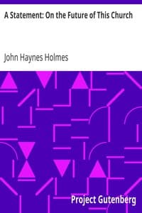 A Statement: On the Future of This Church book cover