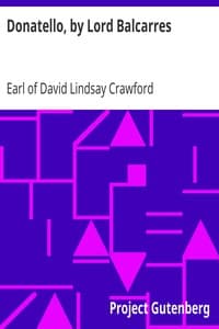 Donatello, by Lord Balcarres book cover