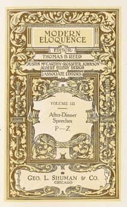 Modern Eloquence: Vol III, After-Dinner Speeches P-Z book cover