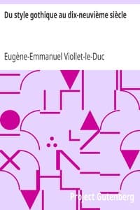 Du style gothique au dix-neuvième siècle