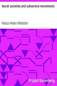 Secret societies and subversive movements book cover