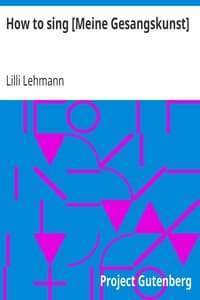 How to sing [Meine Gesangskunst] book cover