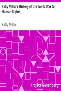 Kelly Miller's History of the World War for Human Rights book cover