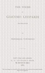 The Poems of Giacomo Leopardi