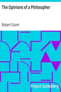 The Opinions of a Philosopher book cover