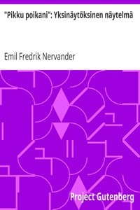 "Pikku poikani": Yksinäytöksinen näytelmä book cover