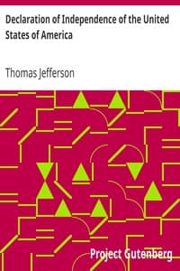 Declaration of Independence of the United States of America book cover