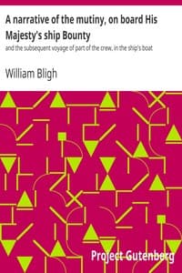 A narrative of the mutiny, on board His Majesty's ship Bounty book cover