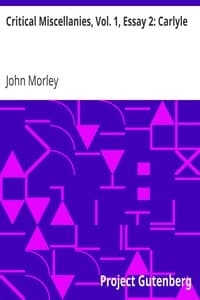 Critical Miscellanies, Vol. 1, Essay 2: Carlyle