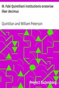 M. Fabi Quintiliani institutionis oratoriae liber decimus book cover