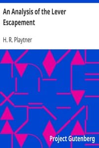 An Analysis of the Lever Escapement book cover