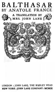 Balthasar and Other Works - 1909