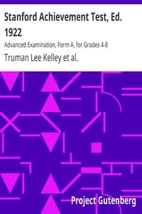 Stanford Achievement Test, Ed. 1922