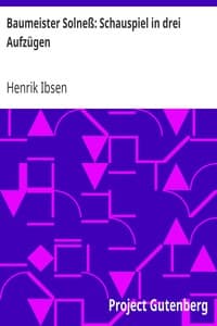 Baumeister Solneß: Schauspiel in drei Aufzügen book cover