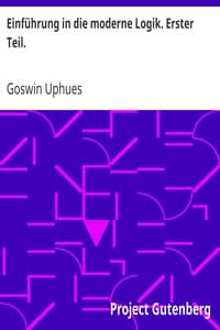 Einführung in die moderne Logik. Erster Teil. book cover