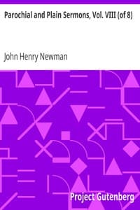 Parochial and Plain Sermons, Vol. VIII (of 8)