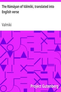 The Rámáyan of Válmíki, translated into English verse book cover
