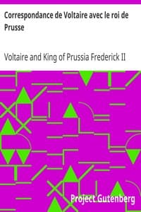 Correspondance de Voltaire avec le roi de Prusse book cover