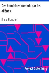 Des homicides commis par les aliénés book cover