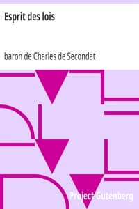Esprit des lois
livres I à V, précédés d'une introduction de l'éditeur
