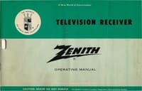 Zenith Television Receiver Operating Manual book cover