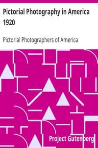 Pictorial Photography in America 1920 book cover