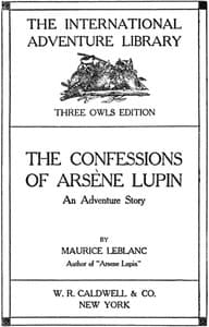 The Confessions of Arsène Lupin book cover