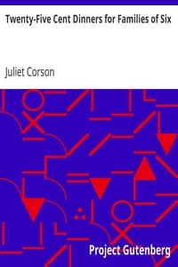 Twenty-Five Cent Dinners for Families of Six book cover