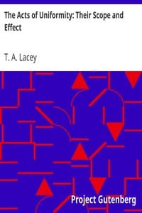 The Acts of Uniformity: Their Scope and Effect