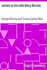 Letters to his wife Mary Borrow book cover