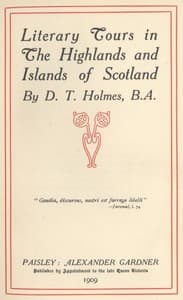 Literary Tours in The Highlands and Islands of Scotland