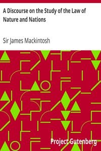 A Discourse on the Study of the Law of Nature and Nations book cover