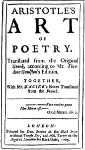 The Preface to Aristotle's Art of Poetry