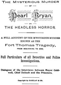 The Mysterious Murder of Pearl Bryan, or: the Headless Horror. book cover