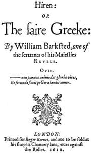Seven Minor Epics of the English Renaissance (1596-1624)