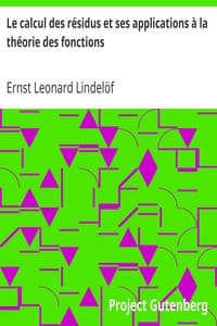 Le calcul des résidus et ses applications à la théorie des fonctions book cover