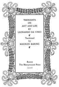 Thoughts on Art and Life book cover