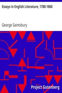 Essays in English Literature, 1780-1860 book cover