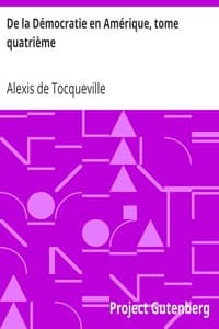 De la Démocratie en Amérique, tome quatrième book cover