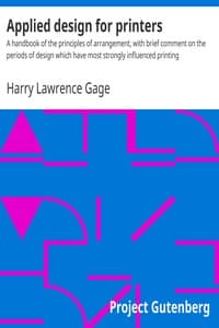 Applied design for printers book cover