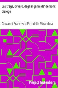 La strega, ovvero, degli inganni de' demoni: dialogo book cover