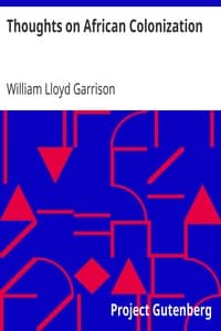 Thoughts on African Colonization book cover