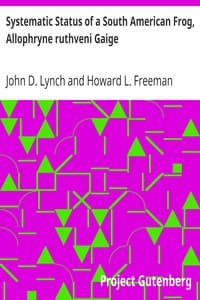 Systematic Status of a South American Frog, Allophryne ruthveni Gaige book cover