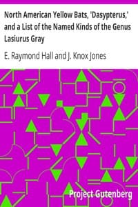North American Yellow Bats, 'Dasypterus,' and a List of the Named Kinds of the Genus Lasiurus Gray book cover