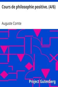 Cours de philosophie positive. (4/6) book cover