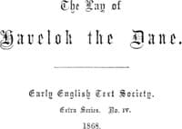 The Lay of Havelok the Dane book cover
