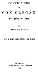 Confessions Of Con Cregan, the Irish Gil Blas book cover