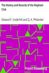 The History and Records of the Elephant Club book cover
