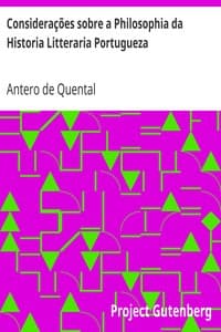 Considerações sobre a Philosophia da Historia Litteraria Portugueza
(a proposito d'alguns livros recentes)